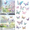 Multicolor Electrostatic Window Stickers Static Butterfly Glass Stickers  Home Decoration