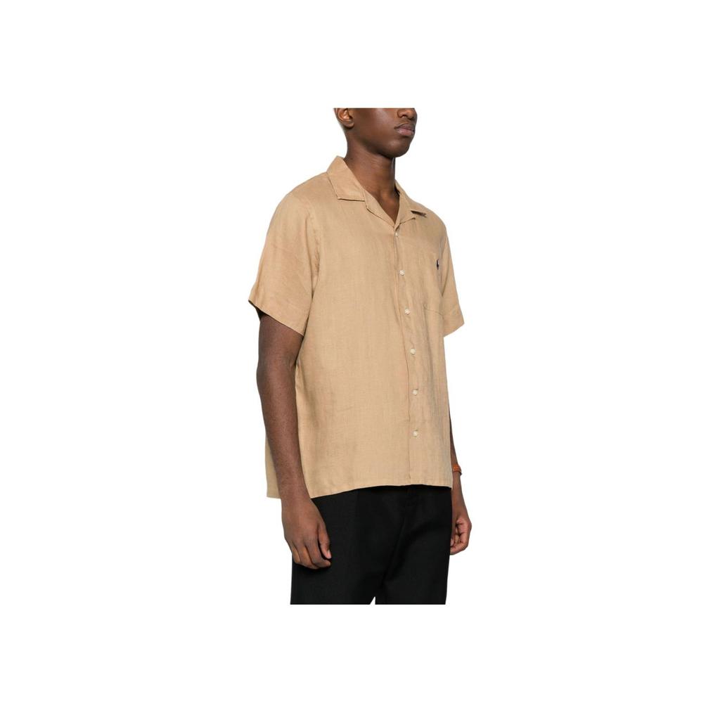 Polo Ralph Lauren Logo Embroidered Polo Shirt Men Shirts Khaki 710938425-007