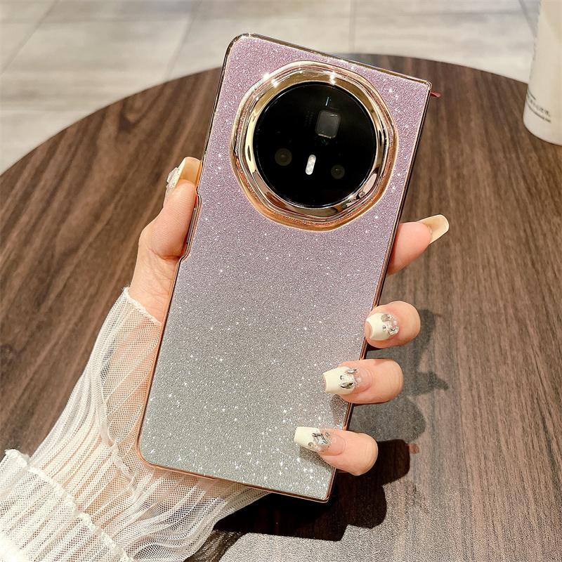 

Для Honor Magic V3 5G Чехол Сверкающий Глиттер Жесткий ПК Чехол для Телефона Gradient Purple