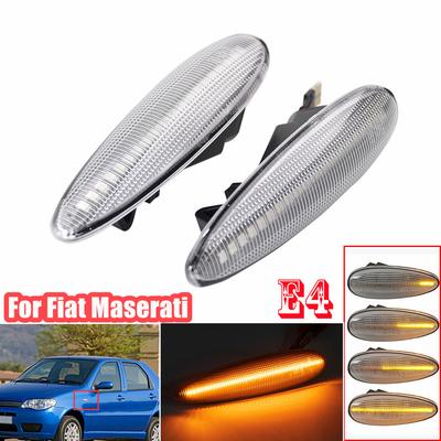 For Fiat Palio Albea Croma II Bravo Marea Maserati 4200 Grandsport LED Dynamic Car Blinker Side Marker Turn Signal Lights Lamp