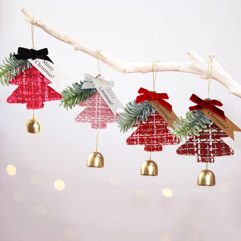 Christmas Decoration Hanging Bell Christmas Tree Home Party Bell Red Fruit Pendant Car Decoration Christmas Party Wall Decor