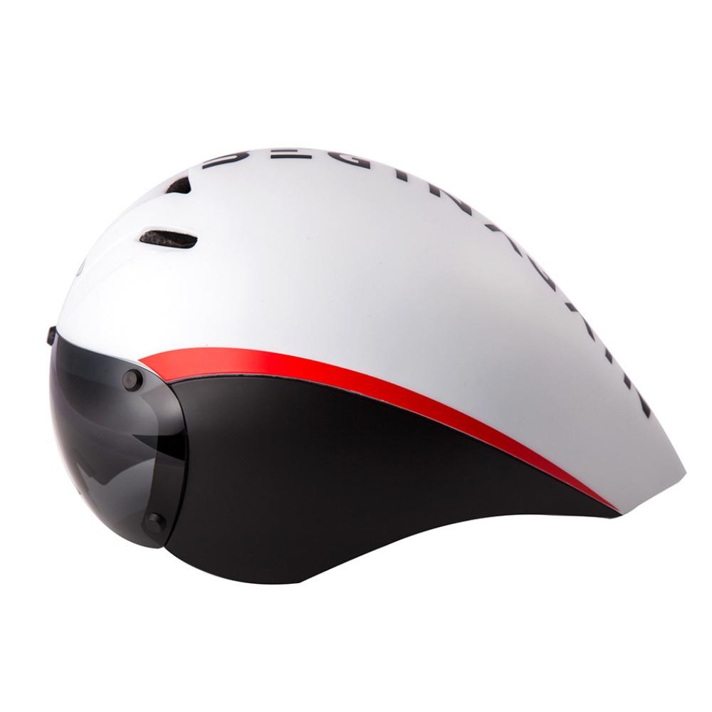 Goggles Helmet Removable Road Mountain Helmet Three-color Lens Optional Bicycle Safety Helmet New