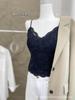 Popular Lace Sling Vest for Women with Chest Pad, Sweet and Slim Inside, Warm Backing Top Can Be Outside