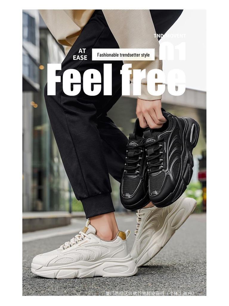 2025 Versatile Black Warrior Men's Breathable Sneakers - Summer/Autumn Trend