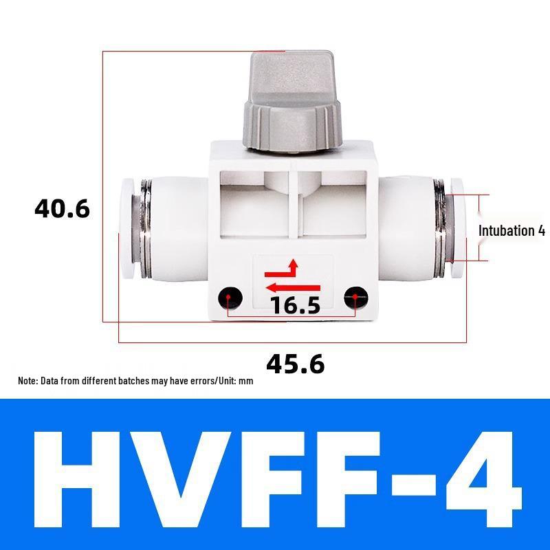 Pneumatic BUC-6-10 Hand Valve 8mm/12mm Air Hose Quick Connect Straight-Through Valve