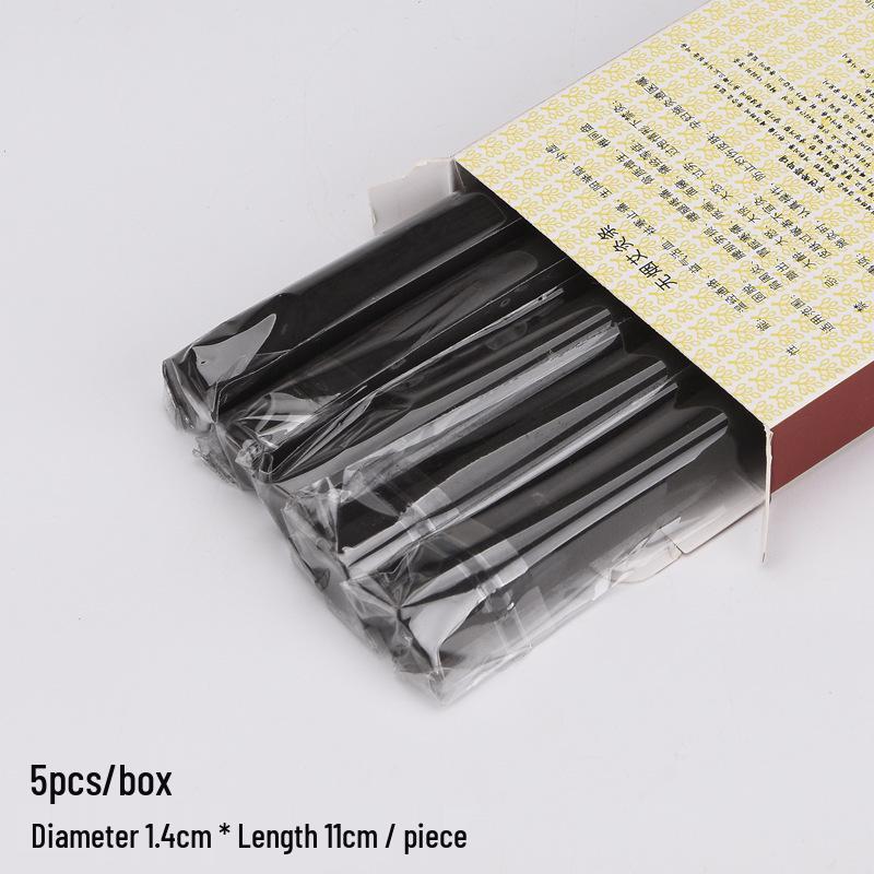 Black Smokeless Moxa Sticks - 5-Pack, Carbonized, Essential for Family Use