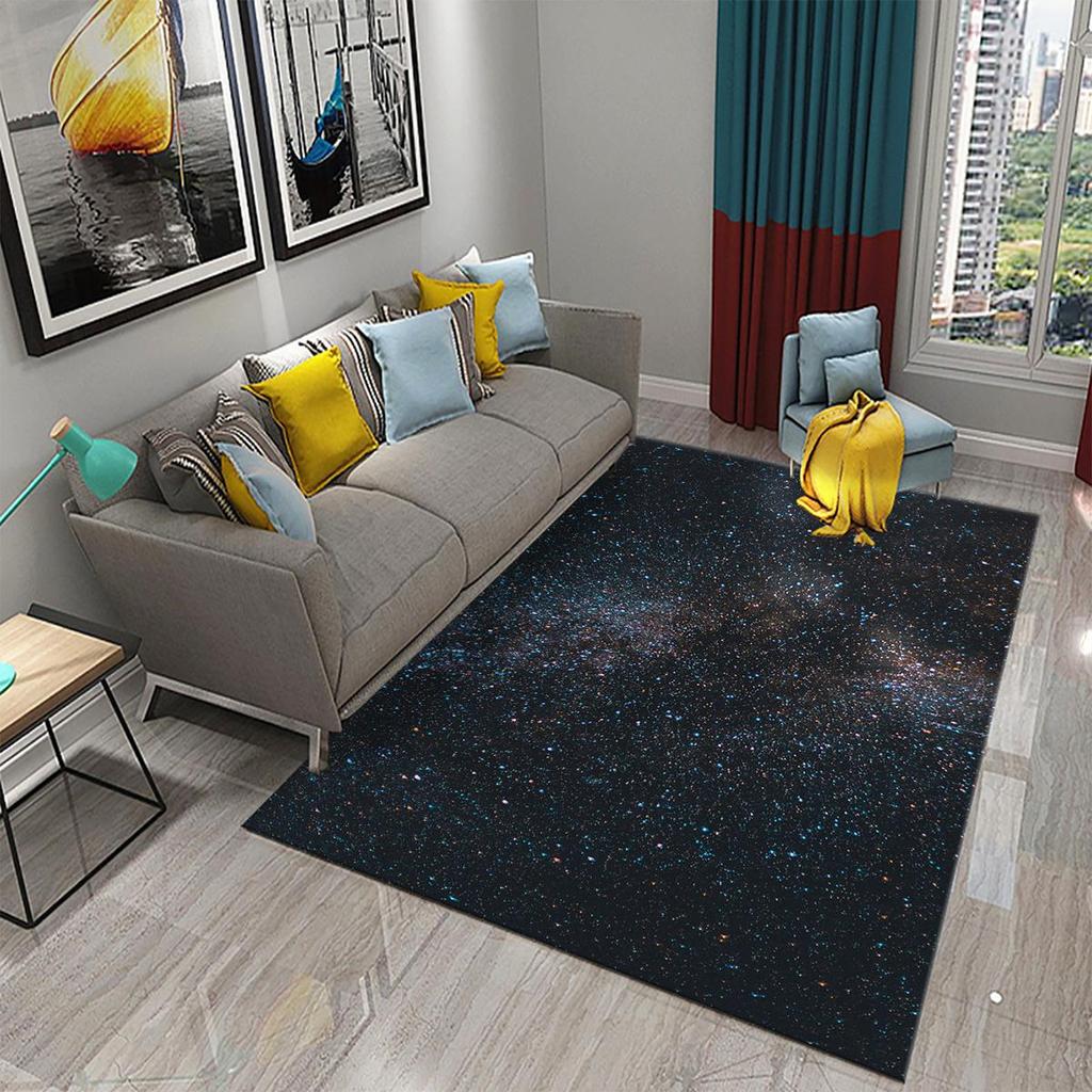 Star Carpet Space Galaxy Area Rug for Living Room Coffee Chair Bedroom Bathroom Entrance Non-slip Rug Carpet for Home Decor