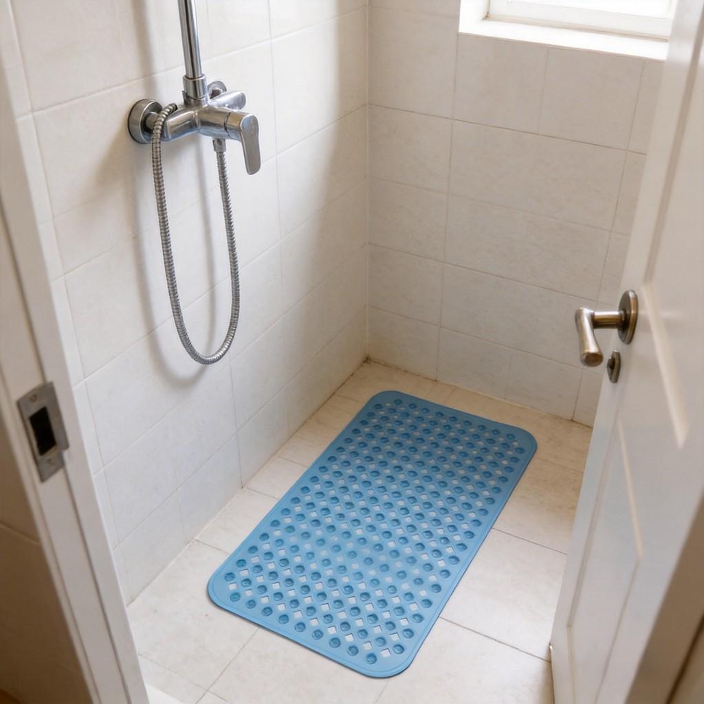 Pvc Shower Mat With Suction Cups For Bathroom Antislip Safety Nonslip Design