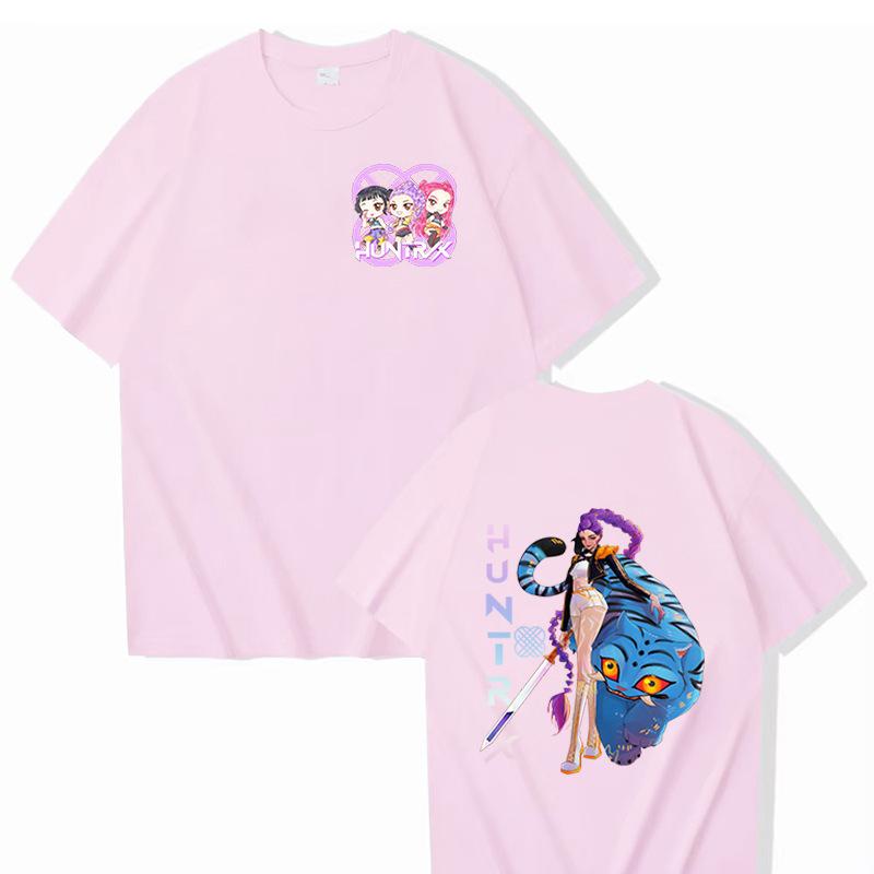 15 Colors K-Pop Demon Hunters T-Shirts Demonic Emblem Tee Shirt for Men Y2K Funny Plus Size Short Sleeve Clothes