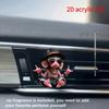 2D Flat, 2-pack Cute Hip-hop Monkey Car Air Vent Freshener Clips, Acrylic Aroma Diffuser with Pad, Stylish Car Interior,no Fragrance Is Included