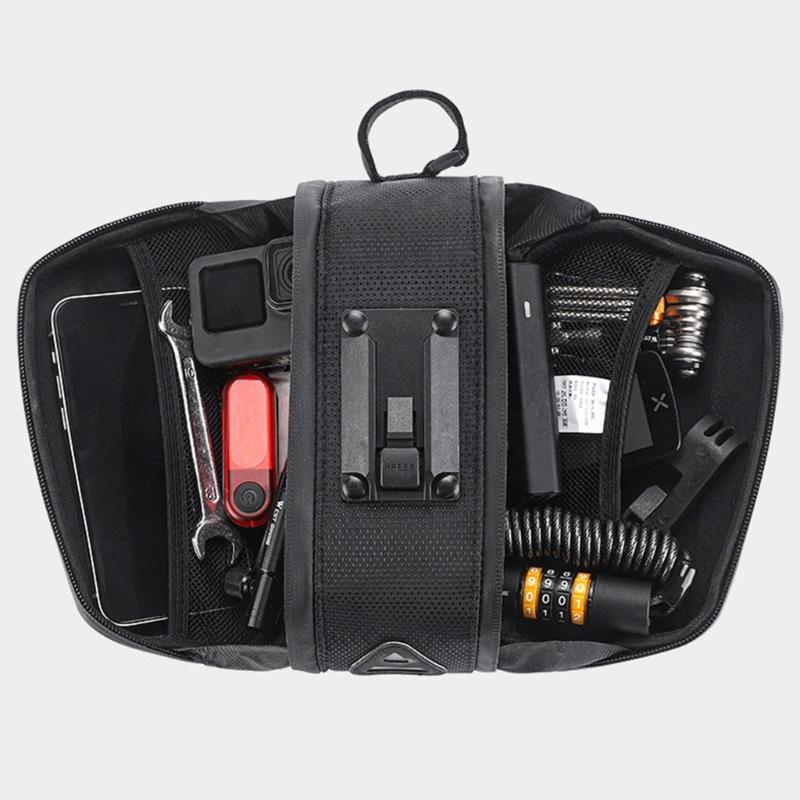 2.6L Bike Trunk Panniers Saddle Seat Bag Carriers with Reflectors Waterproof Hard Shells Bike Bag for Bicycles Rear Rack