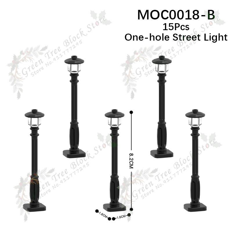 

Модели светофоров серии City MOC Строительные блоки DIY Сборка Уличный фонарь Скамейка Аксессуары Кирпичики Обучающие игрушки для детей