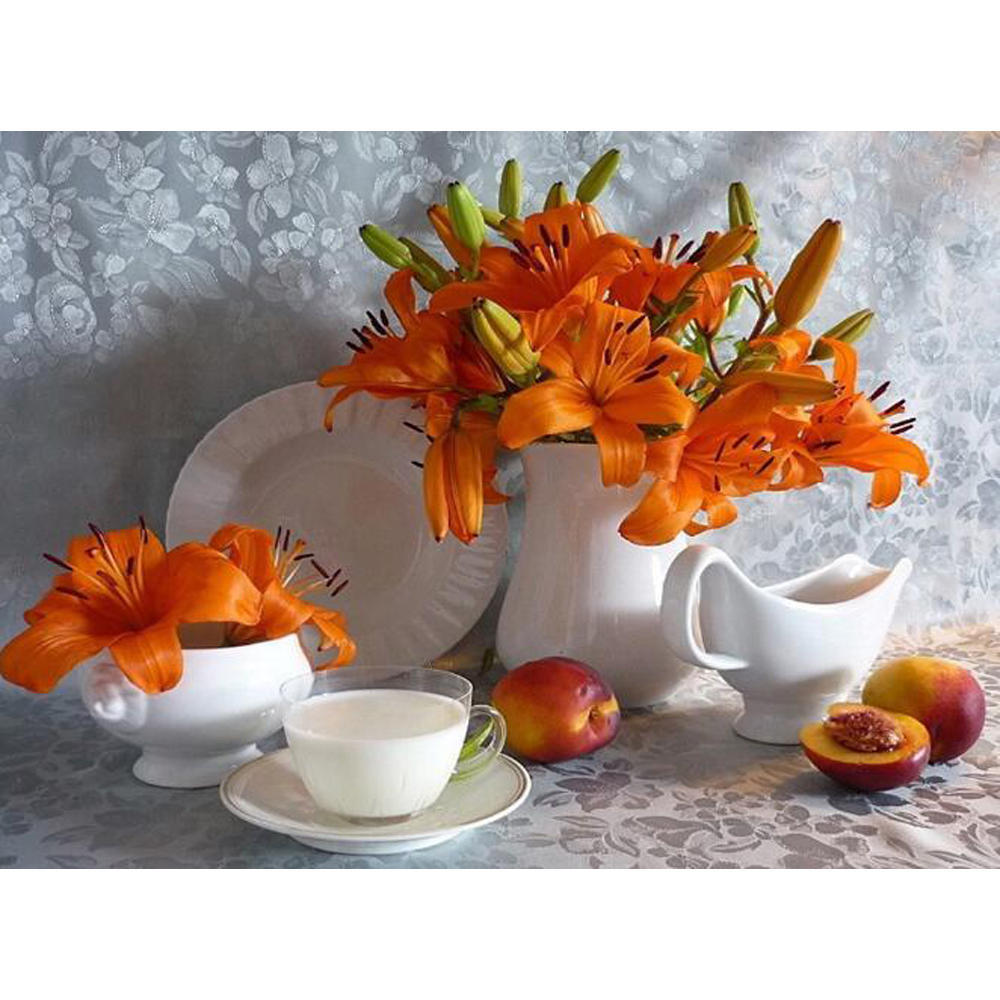 

DIY 3D Алмазная картина Цветы Вышивка Крестом Стежок Главная Декор Full Round 20x25CM