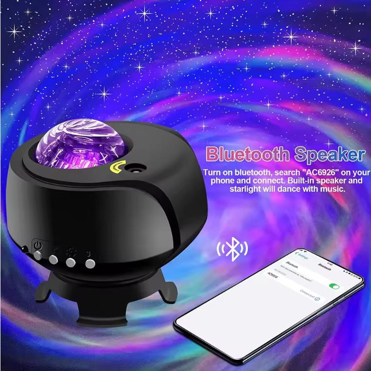 Upgraded Color Changing Nebula Star Projector Lamp with Bluetooth Music Player, Aurora Galaxy Night Light for Bedroom Decor Gift