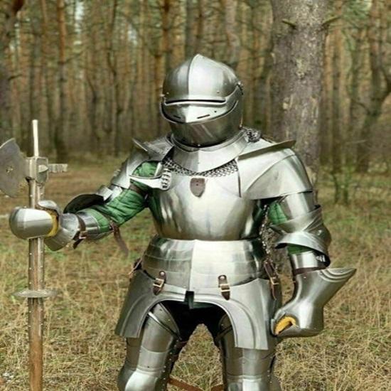 Medieval Gothic Knight Body Armor Suit Wearable Knight Suit of Armor Larp Battle Warrior Crusader 15th Century Combat German Full Body Armor