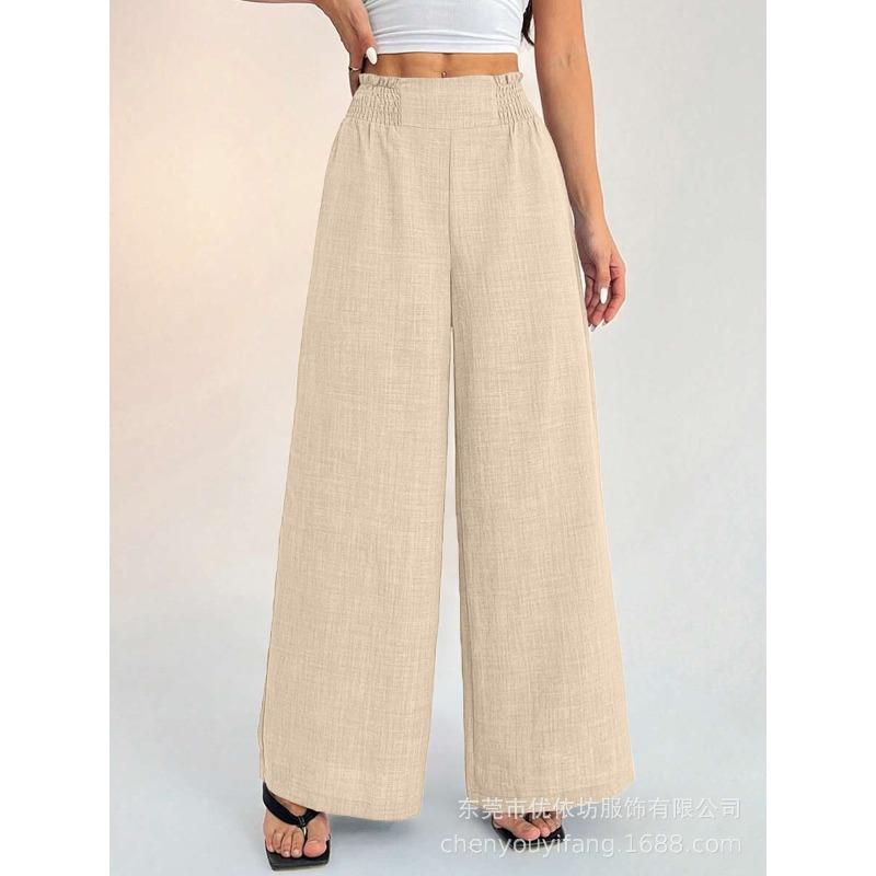 BITCED Women's Fashion Casual Solid Color Print Pants & Capris
