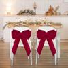 Wine Red Velvet Bow Chair Back Cover: A Retro- Chair Decoration That Unlocks The Sophistication Of Your Home