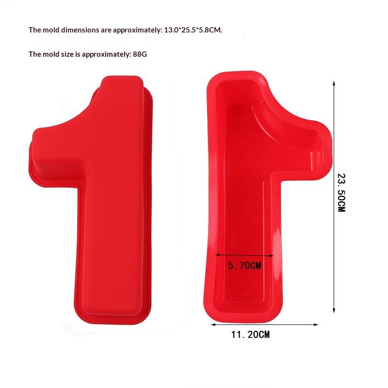 10 Inches Large Silicone Number Cake Moulds for Celebration Cakes Easy to Clean Kitchen Tool 1