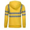 Men Reflective Strip Hoodies Casual Fit Work Safety Jackets Autumn Thin Fleece Hooded Zipper Sweatshirt Coats Workwear for Men