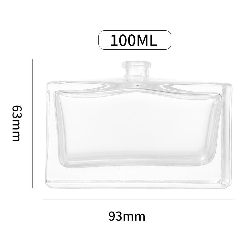 Flat Square Shoulder Glass Perfume Bottles - 30ml & 50ml Spray