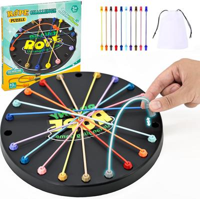 Interactive String Puzzle Game with Adjustable Difficulty for Fun Family Bonding Parent Child Activities Friendly Competition