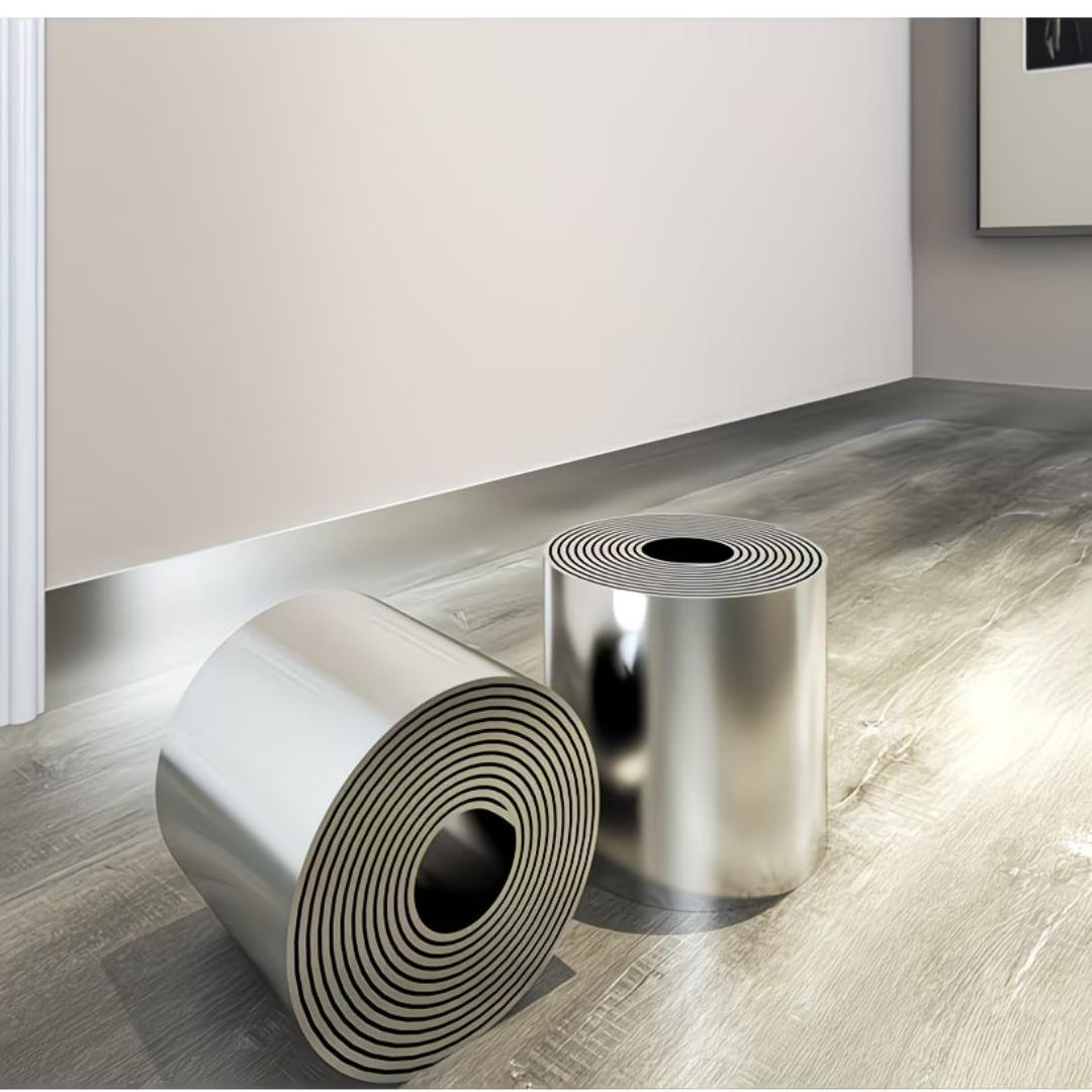 

1/2rolls 5m/196.85inch Pure Golden, Pure Silver Baseboard, Mirror Frame, Decorative Wall Stickers for Picture Frames, TV Backgro 1roll срібний