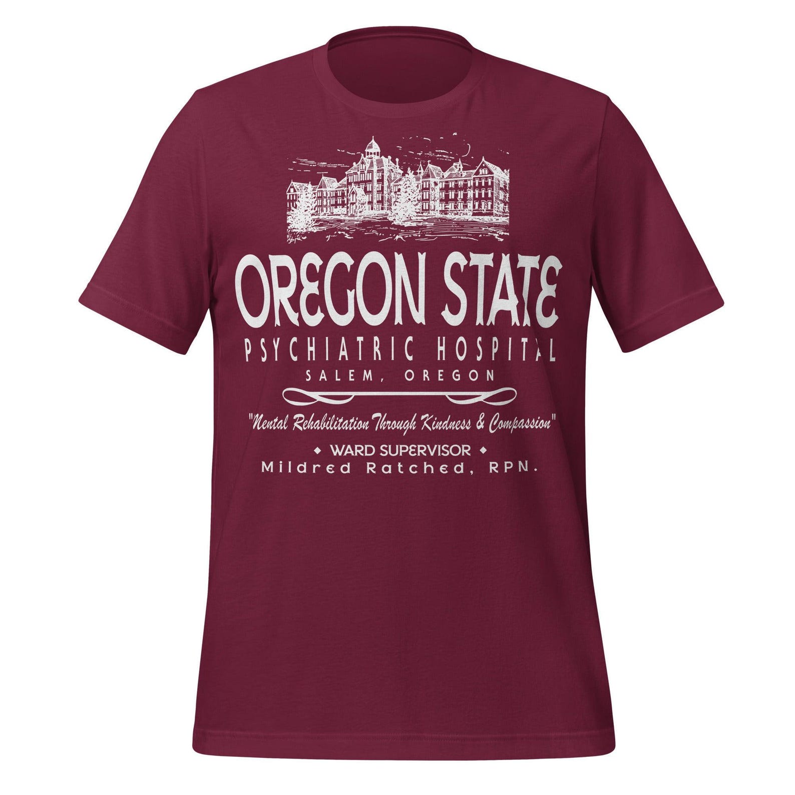 One Flew Over The Cuckoo s NesT-Shirt: Oregon State Hospital - Movie Tee M