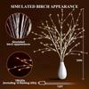 Lighted White Birch Branches with Timer 33IN 180 LED Twig Birch Branches for Vase Chriatmas Decor Artificial Birch Tree Branch Holiday Parent (Birch