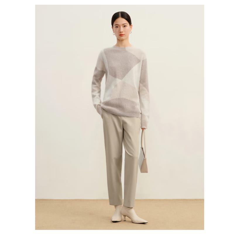 

JUZI Annakou Fluffy Bright Silk Blend Pullover Sweater