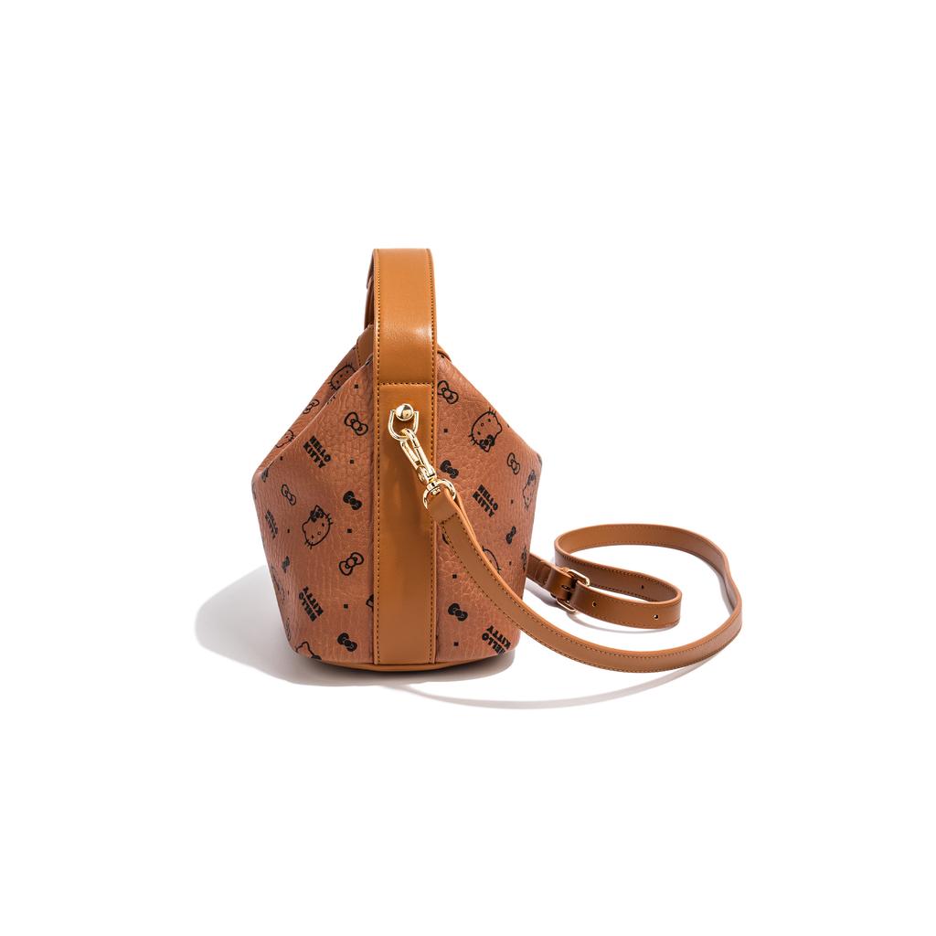 New Sanrio HelloKitty Hello Kitty PU Shoulder Bag, Crossbody Bag, Handbag Women's Pink/Brown SHHF41266