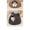 Enclosed Warm Long Plush Cat Ear Pet Bed For Cats And Dogs