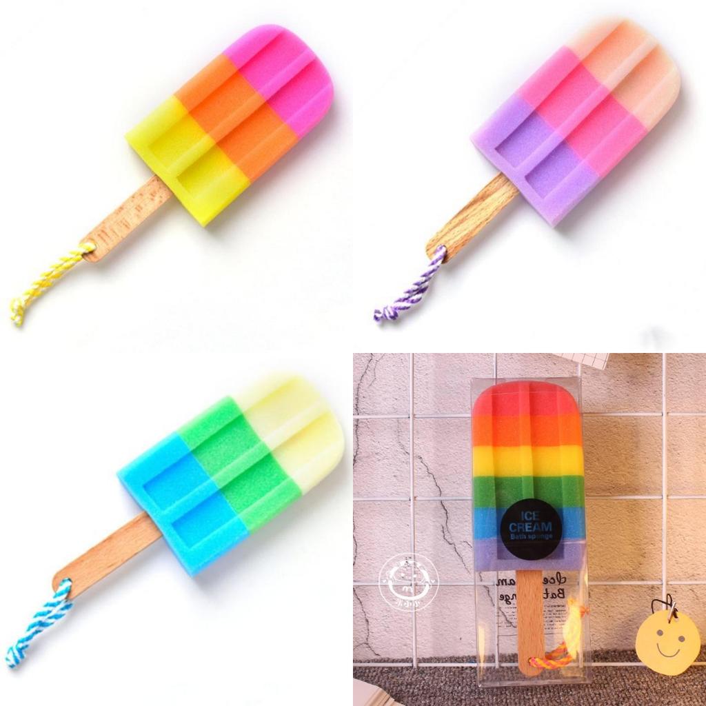 Creative Ice Cream Sponge Bath Brush For Kids With Gentle Cleaning Fun