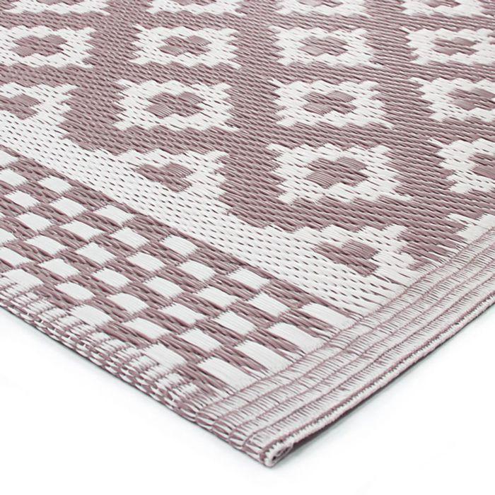 NATOU - Outdoor Rug - Garden or Terrace Geometric Patterns 180 X 240 Cm Mocha Rosé