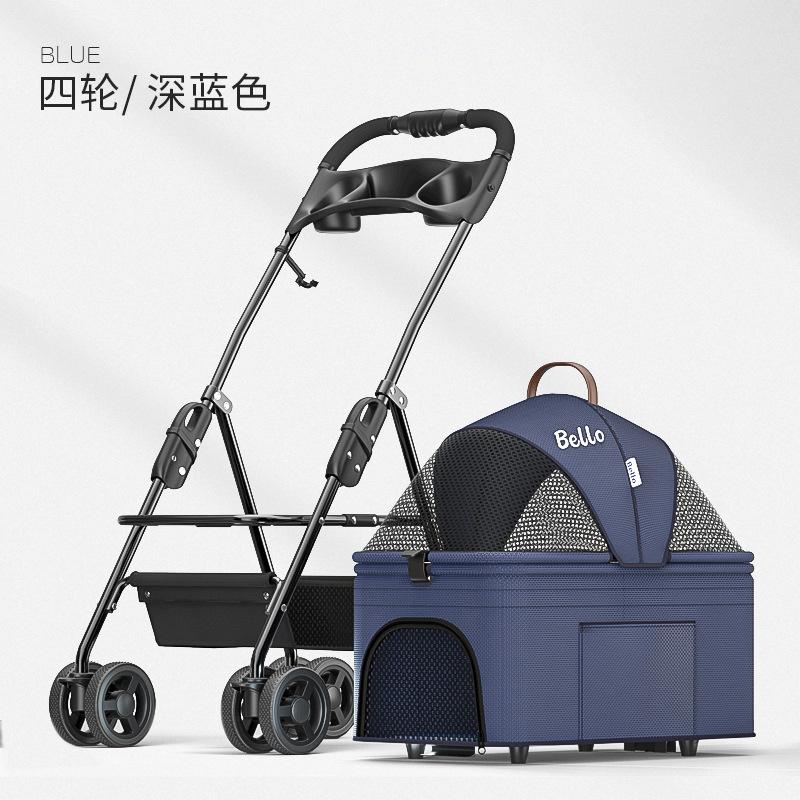 Foldable Pet Stroller for Small Dogs and Cats Portable Dog Cart for Teddy Dogs and Kittens Outdoor Use Wholesale