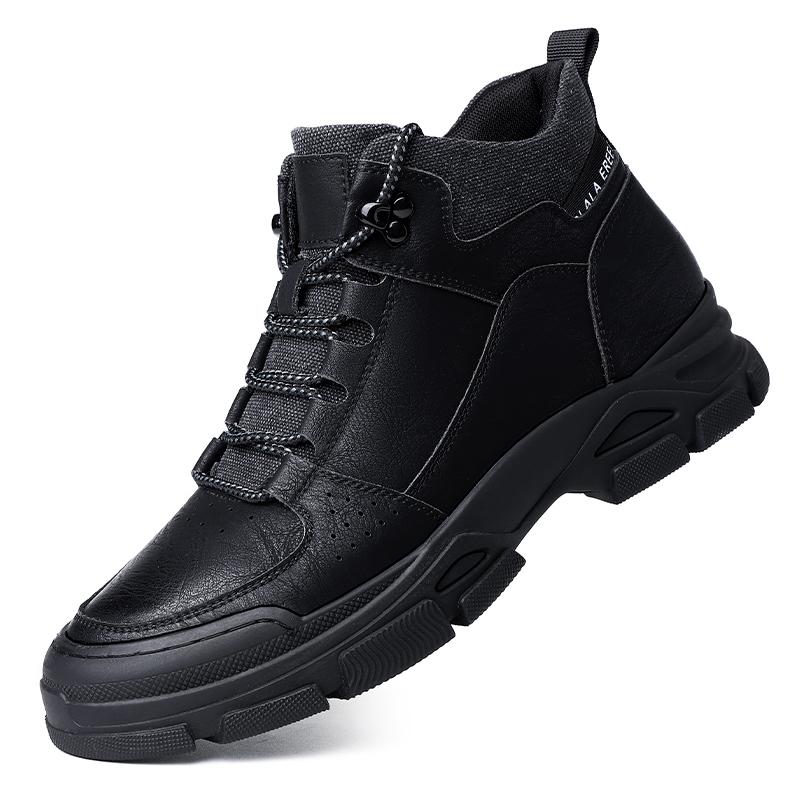 

Зимняя плюшевая кожаная повседневная мужская обувь ручной работы кроссовки удобные мужские высокие лоферы мокасины для вождения обувь для мужчин 44 чёрный