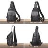 Leather Shoulder Bag, New Top Layer Cowhide Crossbody Bag, Casual Chest Bag, Men's Portable Multifunctional Bag