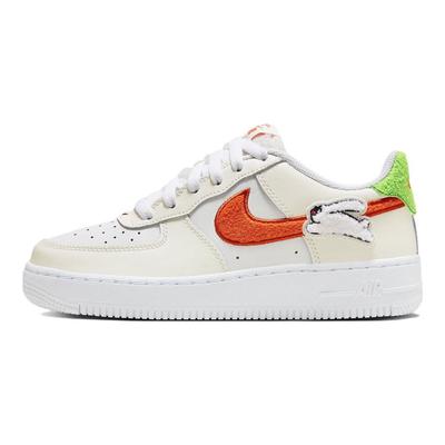 Air Force 1 LV8 GS Jaar van het Konijn Kinder Sneakers Wit Gewassen-Blauwgroen Veiligheidsoranje FD9912-181