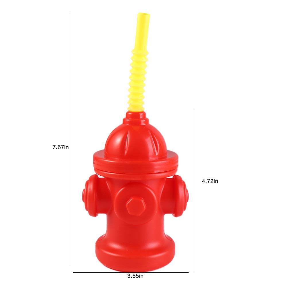 Red Fire Hydrant Water Cup Novelty Party Supplies Creative Fire Hydrant Straw Cup  Boys