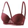 Sexy Lace Smooth Fabric Push-Up Underwire Bra with Anti-Sagging Side Support