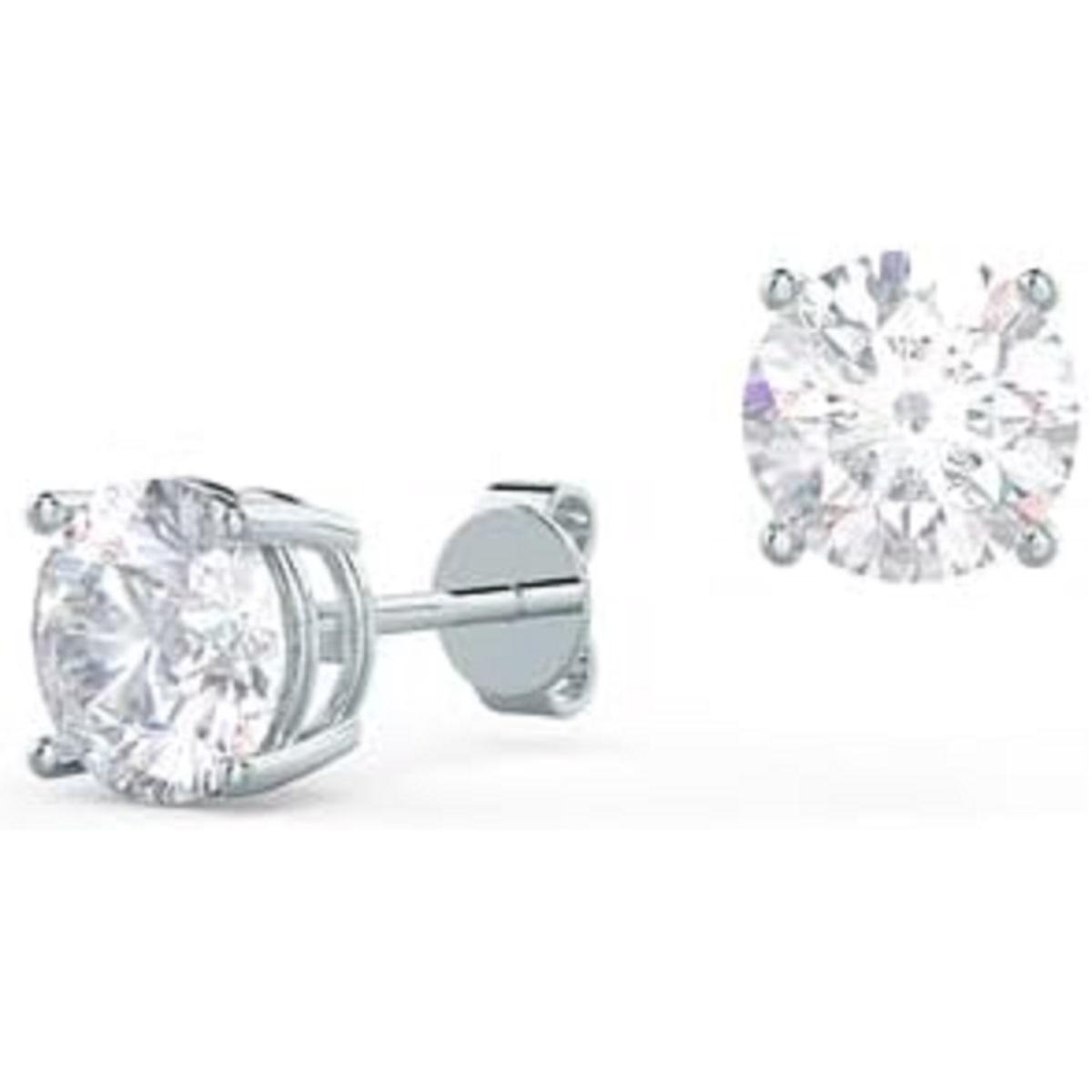 

Серьга-пусет с круглым бриллиантом, выращенным в лаборатории, цвет EF, чистота VS 15MM серебряный