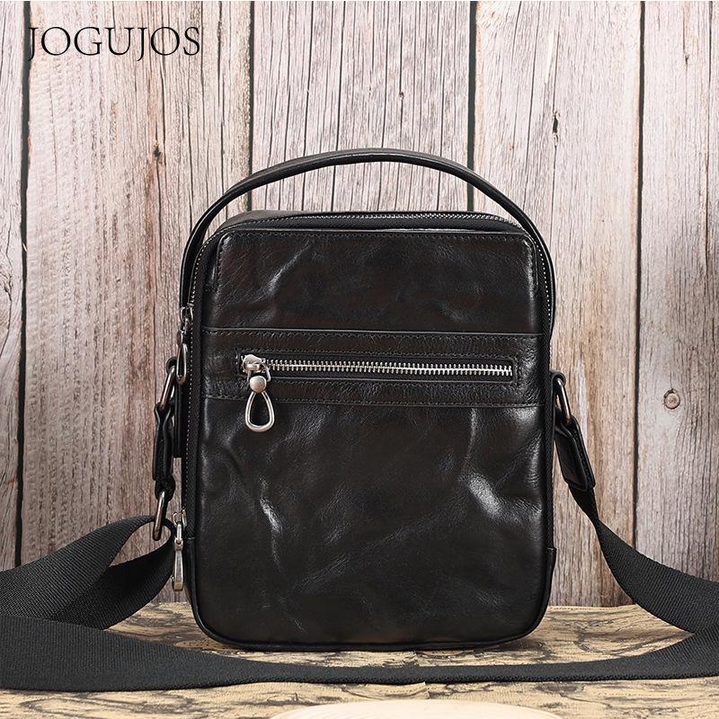 

Men s Genuine Leather Crossbody Bag - Vegetable Tanned Cowhide Shoulder/Backpack for Commuters and Outdoor Use