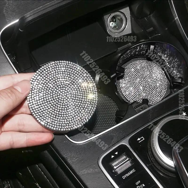 Full Drill Car Steering Wheel Cover Airbag Cover Cup Mat One Touch Start Button Automobile Safety Belt Accessories Shoulder Prot