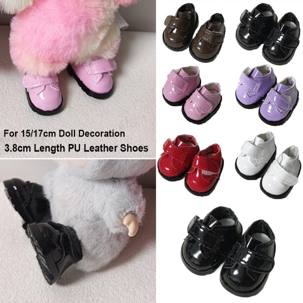 with Stickers Leather Shoes 3.8cm Length Shoes Outfit Accessories For 15/17cm Doll Decoration
