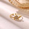 Summer Waterproof Gold Color Rose Ring For Women Romantic Sun Daisy Flower Anillos Stainless Steel Rings Party Elegant Gifts