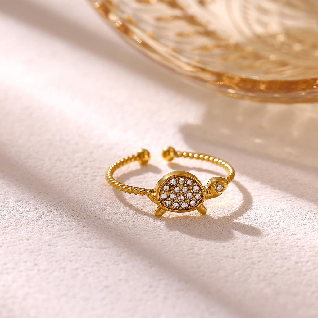 Summer Waterproof Gold Color Rose Ring For Women Romantic Sun Daisy Flower Anillos Stainless Steel Rings Party Elegant Gifts