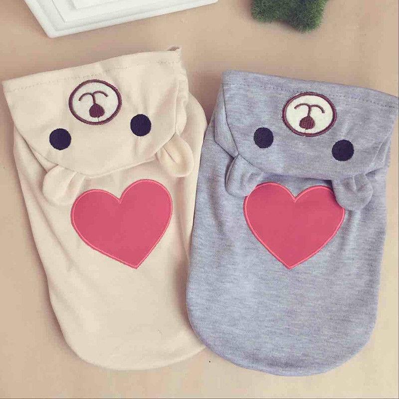 Entzückender Haustier Hund Katze Welpen Pullover Hoodie Mantel mit einzigartigem Bären-Design für Wärme