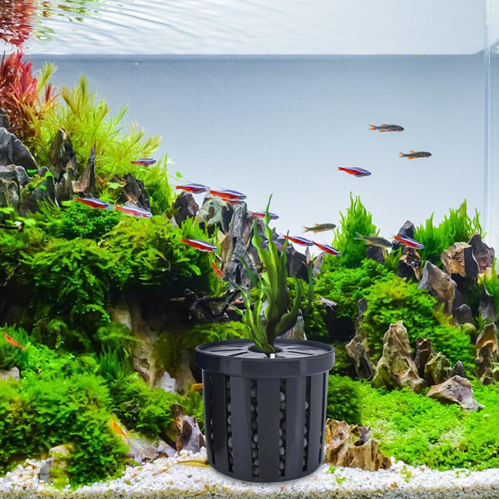 12Pcs Aquarium Plant Holder Multi-Function Aquarium Plant Cup Anti Floating Aquatic Plant Cup for Aquarium Decoration