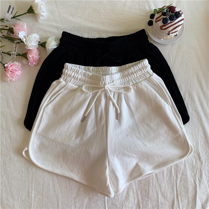 Korean Version of High Waist Casual Wide Leg Pants Ins Students Loose Thin Sports Hot Pants
