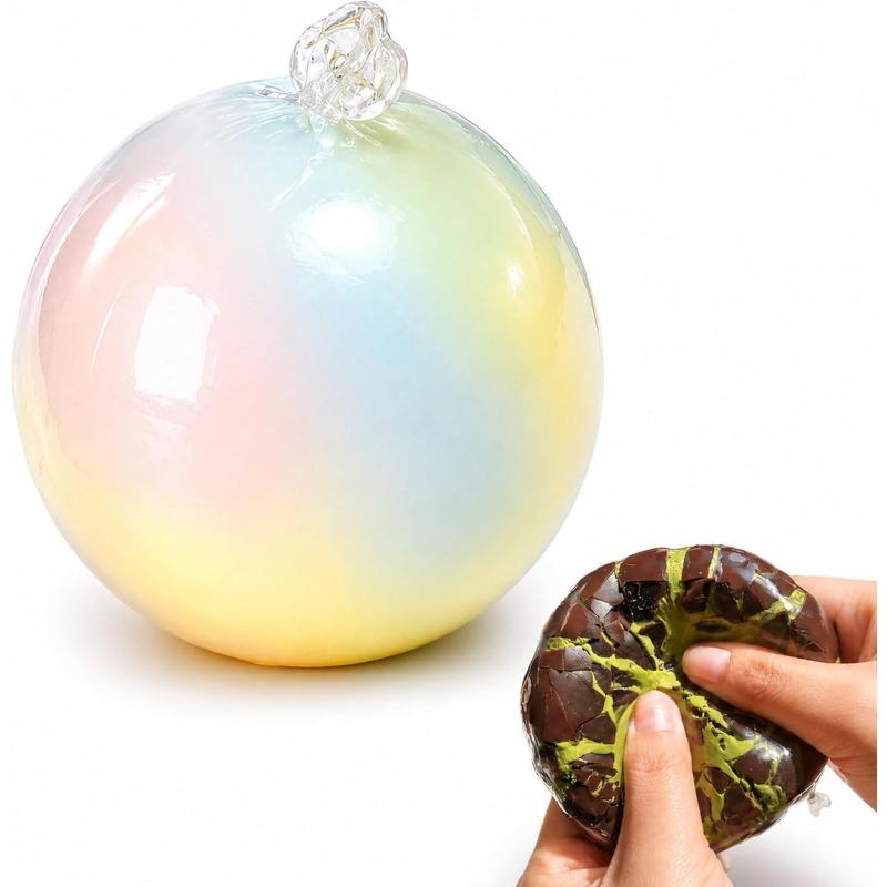 Wax Cracking Squishy, Crunchy Chocolate Squishy Ball, Soft Sensory Squeeze Toy for Stress Relief