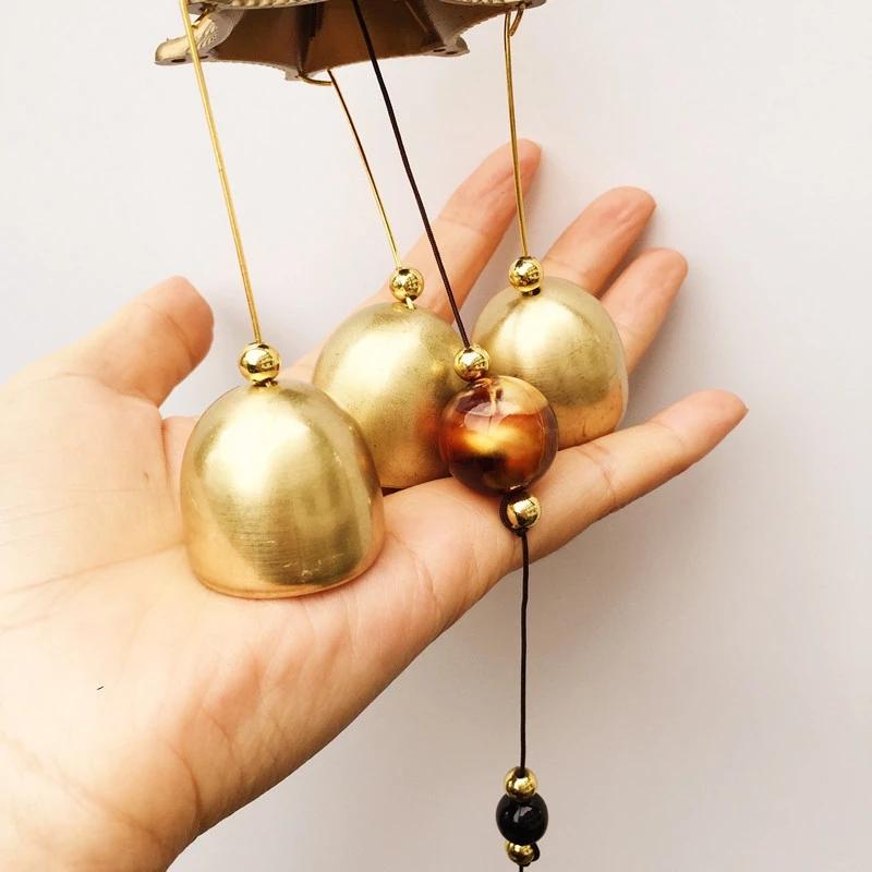 Japanese Wind Chimes Copper Wind Bell Outdoor Yard Garden Decorative Supplies Door Bell for Home Car Hanging Decor Garden Decor